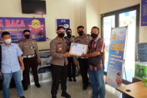 Semarak HUT RI ke 76, Sat Lantas Polres Lampura Kembali Berikan Doorprize