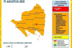 Lampung Tinggal Satu Wilayah Zona Merah