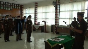 Kajari Tanggamus Gelar Sertijab dan Kasih Pidsus