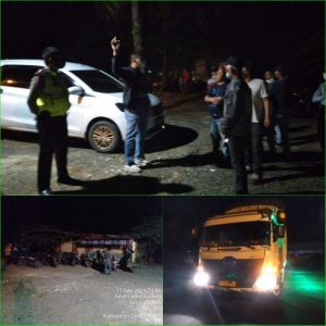 Polres Lampung Utara Bubarkan Aksi Warga Sweeping Truk Batubara di Jalan Lintas Tengah Sumatera