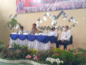 Tingkatkan Kesadaran Warga Cegah Penyebaran Covid, Sat Binmas Polres Lampung Utara Gelar FGD