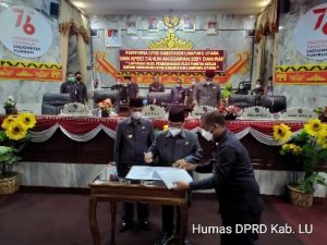 DPRD Gelar Paripurna Penyampaian Nota  Keuangan dan Raperda RAPBD TA 2021Lampung Utara