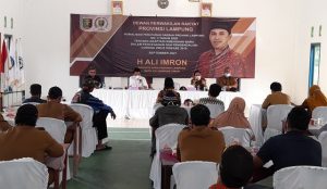 Imron Sosialisasi Perda di Desa Braja Kencana Lampung Timur