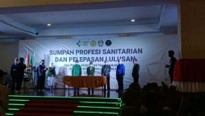 Ketua HAKLI Lampung Ambil Sumpah Profesi 122 Tenaga Sanitasi Lingkungan