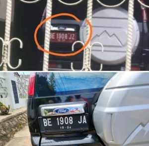 Mobil Plat Merah Kepala Bidang PUPR Lampung Utara Berubah Hitam, Asli?