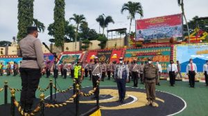 Polres Tanggamus Gelar Apel Kesiapan Operasi Keselamatan Krakatau 2022