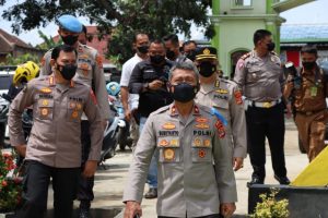 Waka Polda Lampung Tinjau Vaksinasi Serentak di Lampung Utara