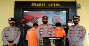 Polsek Pulau Panggung Tangkap Dua Tersangka Pembobol SDN Sirna Galih