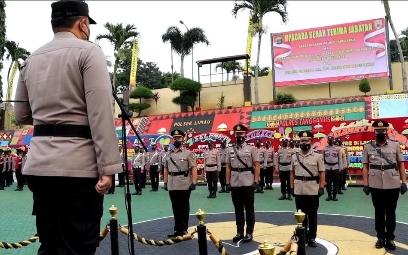 Kapolres Tanggamus Pimpin Sertijab Kasat Reskrim dan Kapolsek Cukuh Balak