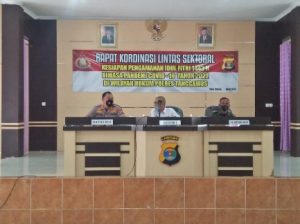 Rapat Koordinasi Lintas Sektoral Kesiapan Pengamanan Idul Fitri 1443 H  Kabupaten Tanggamus.