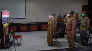 Pj. Bupati Tubaba Mengikuti Acara Arahan Presiden Tentang Evaluasi P3DN secara Virtual