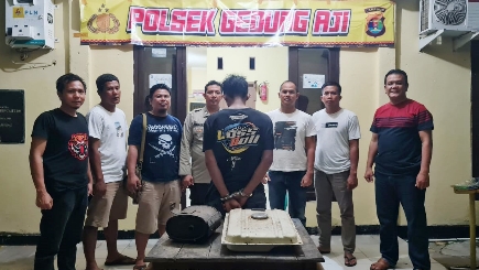 Polisi Tangkap Pemuda Pencuri Genset Masjid Al Kausar Meraksa Aji