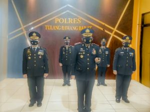 Kapolres Tulang Bawang Barat Gabung Upacara Hari Lahir Pancasila Di Lapangan Ende NTT secara Virtual.