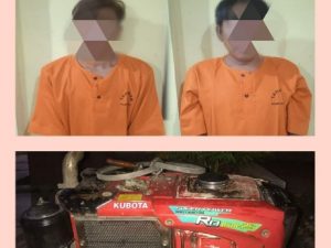 Polsek Rawa Jitu Selatan Tangkap Dua Pencuri Mesin Bajak Sawah