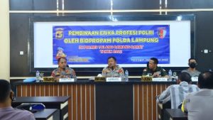 Bid Propam Polda Lampung Gelar Pembinaan Etika Profesi dan Penandatanganan Fakta Integritas.