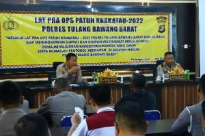 Jelang Operasi Patuh Krakatau 2022, Polres Tubaba Gelar Latihan Pra Operasi