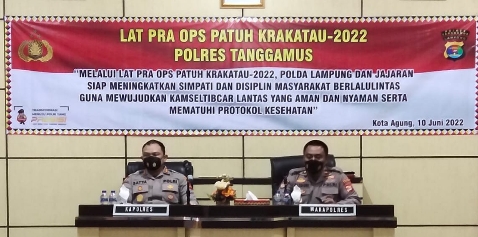 Polres Tanggamus Gelar Latpraops Jelang Operasi Patuh Krakatau 2022
