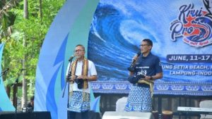 Wakapolda Lampung Hadiri Pembukaan WSL Krui Pro QS 5000 Tahun 2022