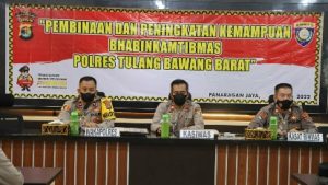 Polres Tubaba Laksanakan Pembinaan Peningkatan Kemampuan  Bhabinkamtibmas