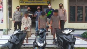 Polsek Pugung Amankan 1 Orang Tersangka Curanmor, 2 Orang Penadah dan Sita 3 Motor