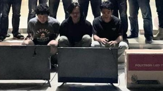 Dibackup Resmob Polres Tanggamus dan Polsek Talang Padang Tangkap 3 Pembobol Toko Pasar Baru