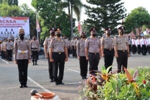 Polresta Bandar Lampung Upacara Kenaikan Pangkat