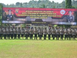 Lantik 267 Bintara Polri, Wakapolda Lampung: Jadilah Sosok Polisi Panutan dan Teladan di Masyarakat