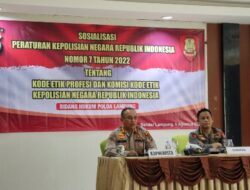 Polresta Bandar Lampung menerima Sosialisasi Perpol Nomor 7 Tahun 2022 dari Bidkum Polda Lampung