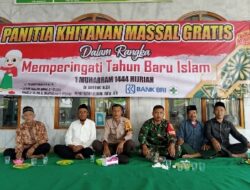 Danramil 426-03 Rawajitu Hadiri Khitanan  Massal di Nasjid Al Taubah