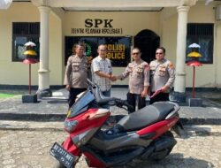 Pelaku Tinggalkan Motor Curian Di Kebun Pisang