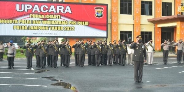 Wisuda Purna Bhakti, Kapolda Lampung Lepas 110 Personil Purna Tugas