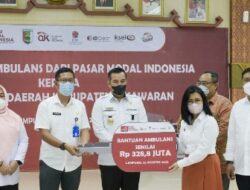 Pemkab Pesawaran Menerima Bantuan Mobil Ambulans Dari Pasar Modal Indonesia