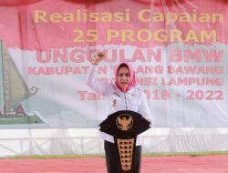 Kunjungan Kerja Bupati Winarti Ke Banjar Dewa Kecamatan Banjar Agung berlangsung Meriah