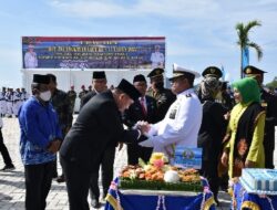 Bupati Dendi bersama Forkopimda Se-Lampung Hadiri Upacara HUT Ke-77 TNI AL