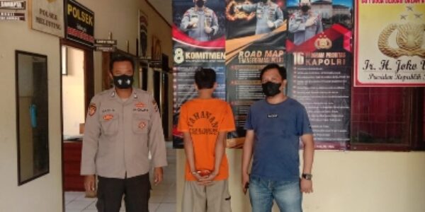 Seorang Pemuda Mencuri Motor Diamankan Polisi Diringkus Polisi