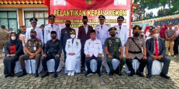 Pelantikan Kepala Pekon Hasil pemilihan Kepala Pekon Serentak Kabupaten Tanggamus Tahun 2022