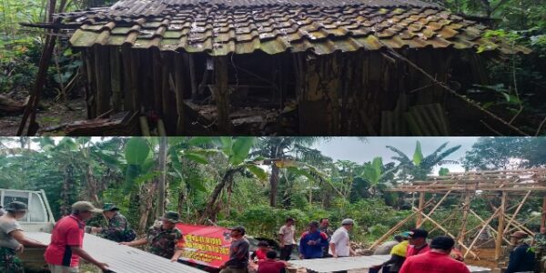 Kodim 0426 Bangun Rumah Janda Sebatang Kara di Tuba
