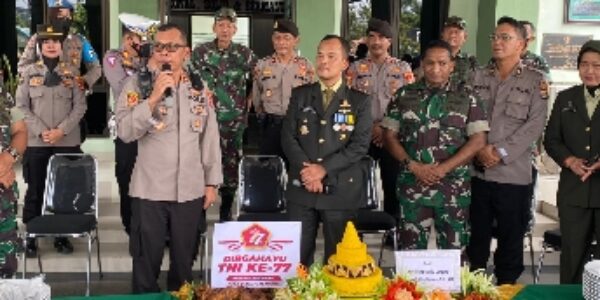 HUT TNI Ke-77, Surprise Polresta Bandar Lampung Untuk Kodim 0410/KBL