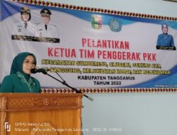 Ketua TP-PKK  Tanggamus Hj. Sri Nilawati Safi’i Lantik 6 Ketua TP-PKK Tingkat Kecamatan