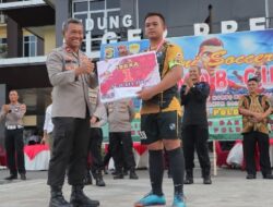 Waka Polda Lampung  Menutup Turnamen Mini Soccer Dalam Rangka HUT Brimob ke-77