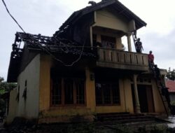 Rumah Sudiyono Warga Kota Jawa Pesawaran Hangus Dilalap Api
