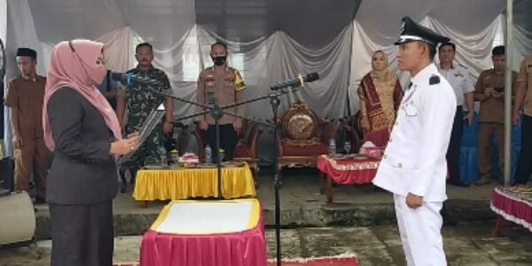 Bupati Tanggamus Lantik Kepala Pekon Srimelati Wonosobo