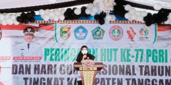 Bupati Tanggamus Hadiri Peringatan HUT PGRI ke-77dan Hari Guru Nasional 2022