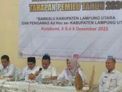 Bawaslu Lampung Utara Lakukan Konsolidasi Pengawasan Pemuktahiran Data Pemilih Tahapan Pemilu 2024