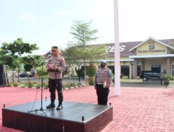 Polres Pesawaran Gelar Pasukan Pengamanan Pilkades Serentak Kabupaten Pesawaran