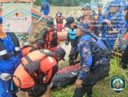 Polres Lamtim, TNI AL Dan Basarnas Temukan Korban Tenggelam Di Perairan Kuala Penet