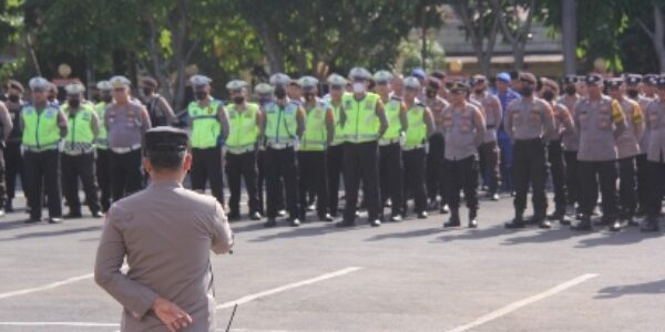 Polresta Bandar Lampung Gelar Apel Kesiapan Pengamanan Tahun Baru Imlek 2574 Kongzili Tahun 2023