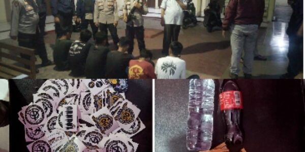 Berkumpul Sambil Minum Arak Sejumlah Pelajar  Diamankan Polsek Kedaton