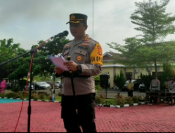 Kapolres Pesawaran Pimpin Upacara Kenaikan Pangkat