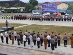 Polres Pringsewu Apel Gelar Pasukan Operasi Keselamatan Krakatau 2023